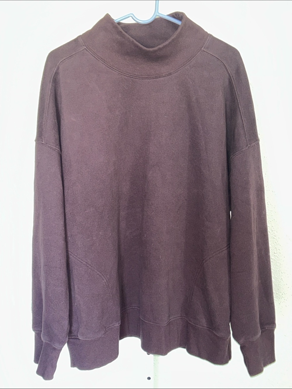 Offline by Arie Women’s Mock Neck Sweatshirt- Dark Brown